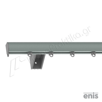 Μεταλλικός Σιδηρόδρομος Τοίχου Οβάλ Μονός Enis 47108 με Πλαστικό Στήριγμα 6cm σε χρώμα No21 5110