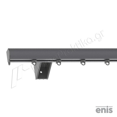 Μεταλλικός Σιδηρόδρομος Τοίχου Οβάλ Μονός Enis 47108 με Πλαστικό Στήριγμα 6cm σε χρώμα No24 5020