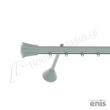 Μεταλλικός Σιδηρόδρομος Τοίχου Μονός Στρόγγυλος 47106 Ø25 Enis ROYAL σε χρώμα No21 5110