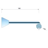 Μεταλλικός Σιδηρόδρομος Τοίχου Μονός Στρόγγυλος 47106 Ø25 Enis ΤΑΠΑ σε χρώμα No30 9002