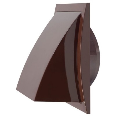 Περσίδα Εξαερισμού Πλαστική με Βαλβίδα Αντεπιστροφής για Σωλήνα Ø125 190x190mm Καφέ Europlast ND12FVB 271904