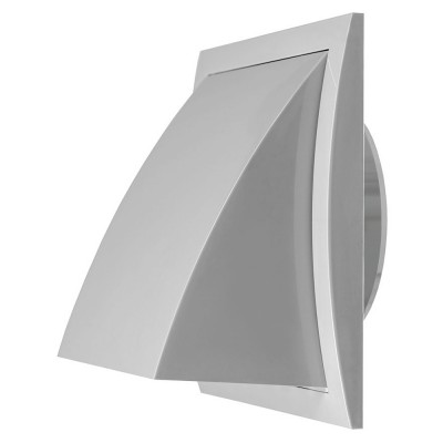 Περσίδα Εξαερισμού Πλαστική με Βαλβίδα Αντεπιστροφής για Σωλήνα Ø125 190x190mm Γκρι Europlast ND12FVP 271905