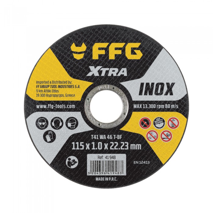 Δίσκος Κοπής Inox 1.00mm x Ø115mm F.F. GROUP 41948