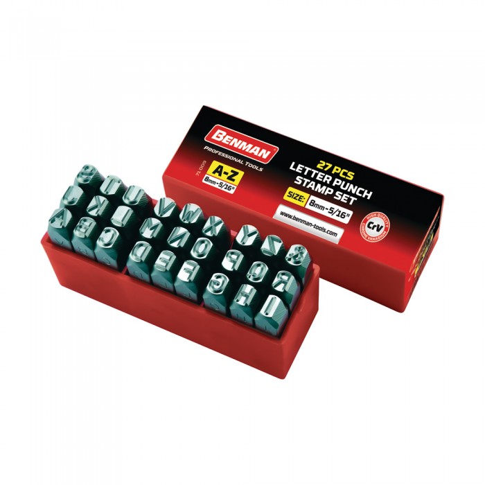 Χτυπητά Γράμματα Σετ 27 Γράμματα 10mm Benman 71010