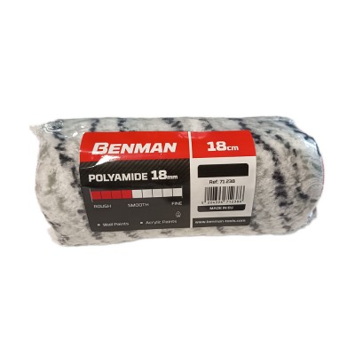 Ρολό Πολυαμίδιου με Μήκος 18cm Διάμετρο Ø84mm και Ύψος Πέλους 18mm BENMAN POLYAMIDE 71238