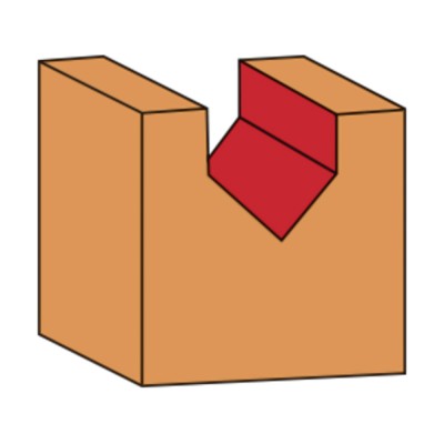 Φρέζα Αυλακώσεων V Δίκοπη, Στέλεχος 8mm 60° D:12.7mm Benman 71953