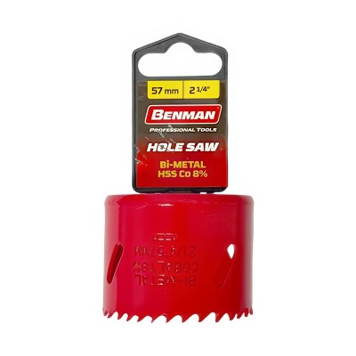 Ποτηροτρύπανο Bi-Metal Cobalt 8%, 4/6 Tpi D:57mm Benman 74218