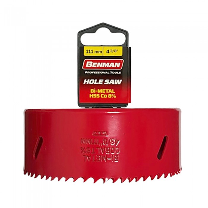 Ποτηροτρύπανο Bi-Metal Cobalt 8%, 4/6 Tpi D:111mm Benman 74231