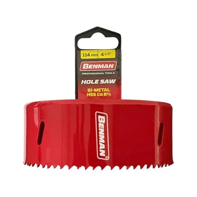 Ποτηροτρύπανο Bi-Metal Cobalt 8%, 4/6 Tpi D:114mm Benman 74232
