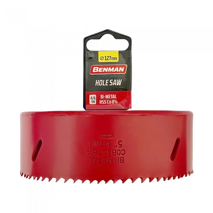 Ποτηροτρύπανο Bi-Metal Cobalt 8%, 4/6 Tpi D:127mm Benman 74234