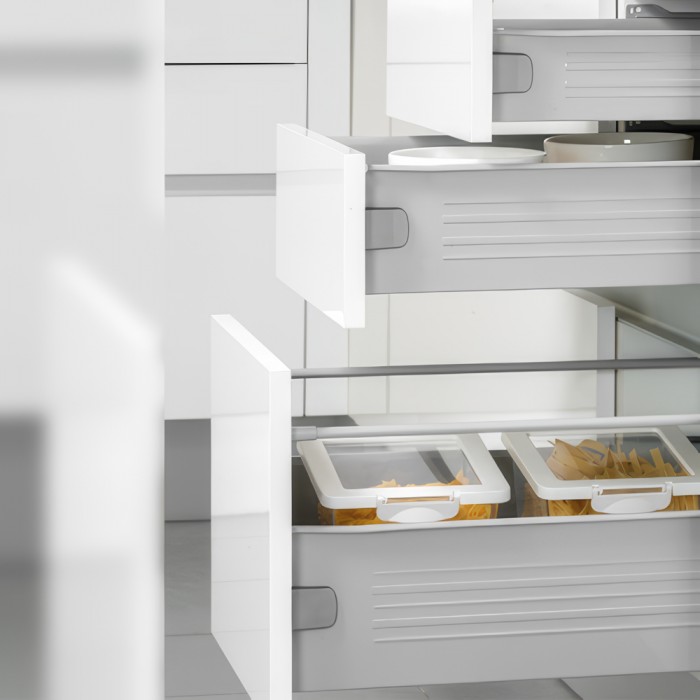 Μεταλλικά Πλαϊνά Συρταριού FGV με ύψος 15cm και βάθος 55cm σε χρώμα Λευκό