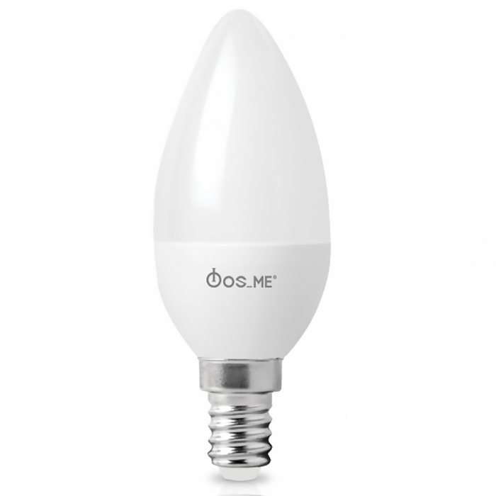 Λάμπα Κερί Led Fos_Me 4.9W 470 Lumens 6500K Ψυχρό Λευκό Φως E14  (Μικρό Βιδωτό Ντουί) Ø37x98mm 44-047059