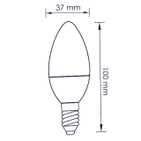 Λάμπα Κερί Led Fos_Me 4.9W 470 Lumens 4000K Ψυχρό φως ημέρας E14  (Μικρό Βιδωτό Ντουί) Ø37x98mm 44-046239