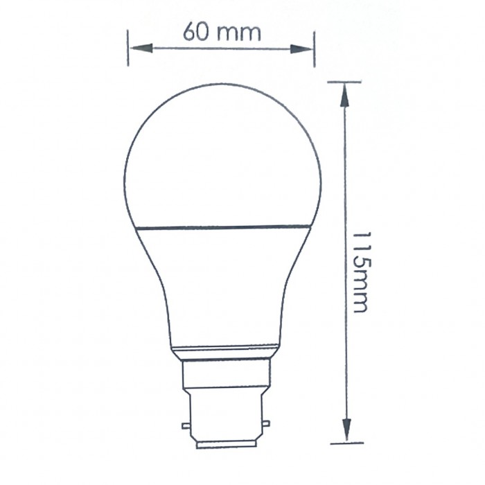 Λάμπα Led Fos_Me 15W 4000K 1250Lumens Ψυχρό φως ημέρας B22 (ΜΠΑΓΙΟΝΕΤ) Ø60x120mm 44-05011