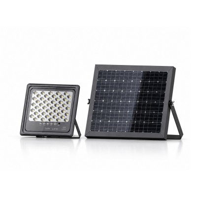 Ηλιακός Προβολέας LED 100W 1050lm 3CCT IP65 με Πάνελ 12W Μαύρος ΦOS_ME 47-00723