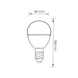 Λάμπα LED G45 ΣΦΑΙΡΙΚΟ ΜΑΤ 4.9W Ε14 4000k 470LM 330 ΦOSME ΦOSME 44-046889