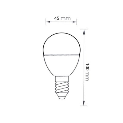 Λάμπα LED G45 ΣΦΑΙΡΙΚΟ ΜΑΤ 4.9W Ε14 4000k 470LM 330 ΦOSME ΦOSME 44-046889