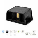 Επίτοιχη Ηλιακή Απλίκα UPDOWN Πλαστική με Περσίδες IP44 Μαύρη ΦOSME  47-00015