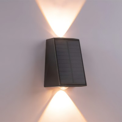 Ηλιακό Φωτιστικό τοίχου UPDOWN Πλαστικό IP44 9.4x7.3x13cm Μαύρο ΦOSME  47-00009