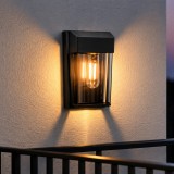 Ηλιακό Φωτιστικό τοίχου Πλαστικό IP44 8.5x6x13.3cm Μαύρο ΦOSME  47-00454
