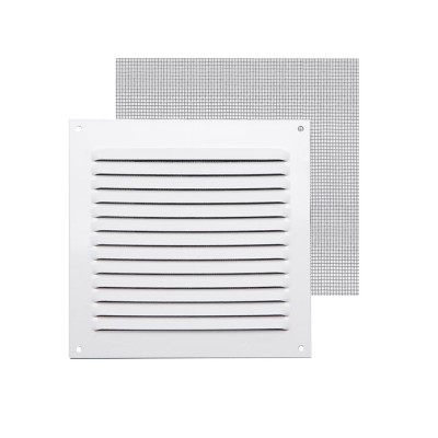 Περσίδα Εξαερισμού Αλουμινίου Τετράγωνη με Σίτα 150x150mm Λευκή FEPRE 002783
