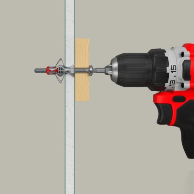 Βύσμα γυψοσανίδας με βίδα με κεφάλι ψωμάκι και υποδοχή σταυρός PZ Κουτί 25τμχ Fischer DuoHM 6x55 S PH PZ 572922