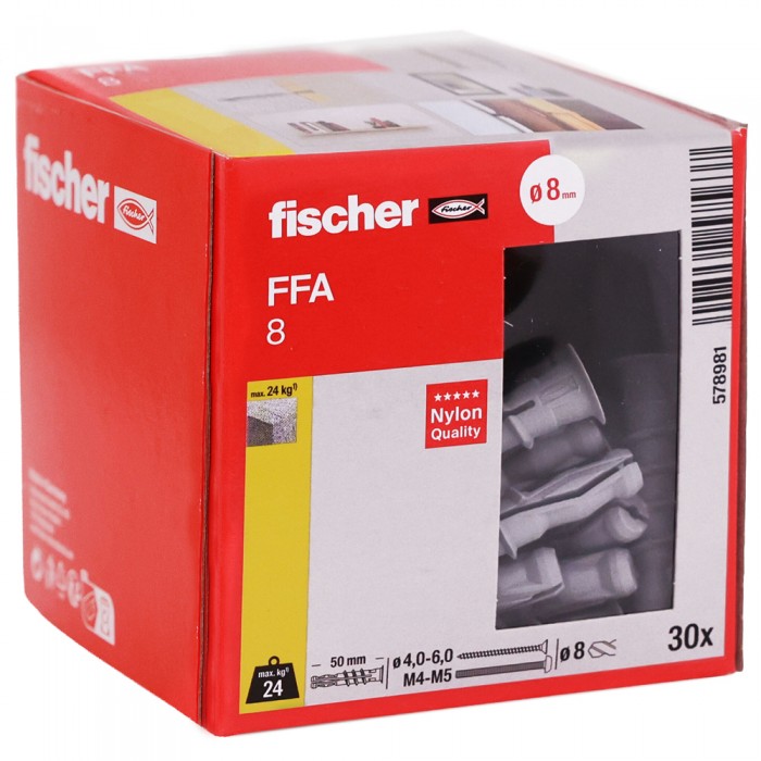Βύσμα Πορομπετόν Fischer FFA 8 578981 Κουτί 30 Τεμάχια