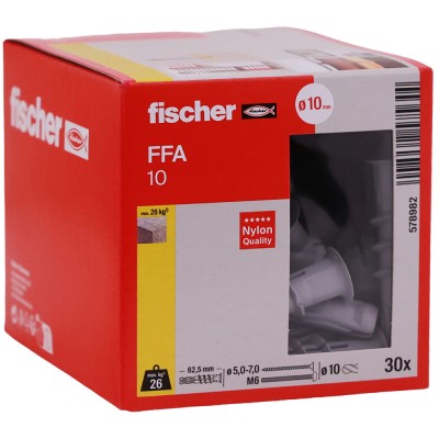 Βύσμα Πορομπετόν Fischer FFA 10 578982 Κουτί 30 Τεμάχια