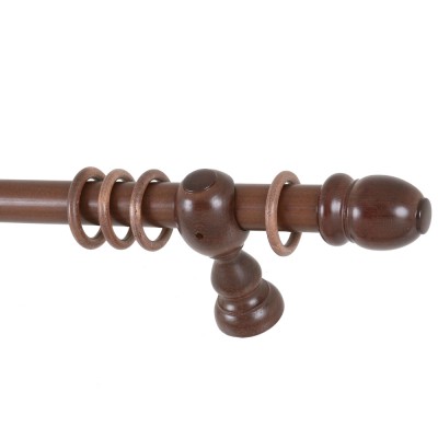 Ξύλινο Κουρτινόξυλο Ø35 Καρυδί Frans Interior Design