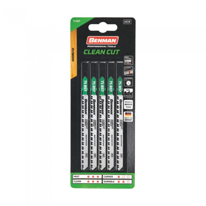 Πριονάκι Σέγας για Κόντρα Πλακέ 115mm Benman Clean Cut 71857 1 Τεμάχιο