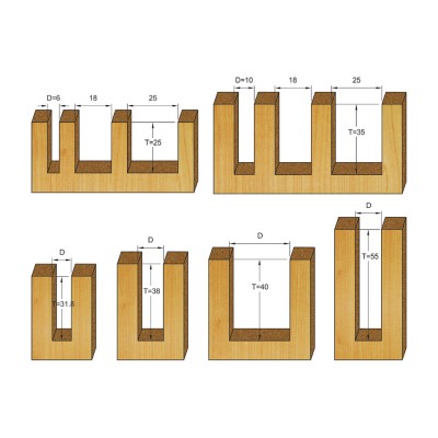 Κοπτικό εργαλείο Ρούτερ ίσιο ΒΙΜΗΚΕ D=8 L=25/55 d=9.5 6012-00300825