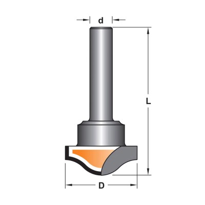 Κοπτικό εργαλείο Ρούτερ μορφής ΒΙΜΗΚΕ D=19 L=50 d=6.35 6013-0020191