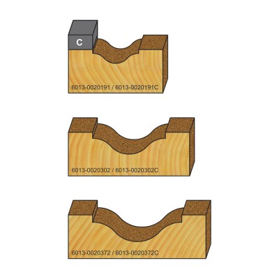 Κοπτικό εργαλείο Ρούτερ μορφής ΒΙΜΗΚΕ D=19 L=50 d=6.35 6013-0020191