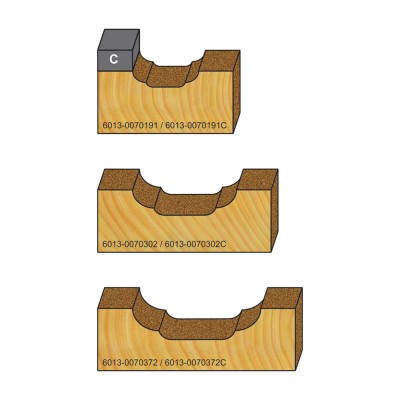 Κοπτικό εργαλείο Ρούτερ μορφής ΒΙΜΗΚΕ D=19 L=50 d=6.35 6013-0070191