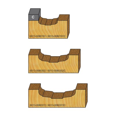 Κοπτικό εργαλείο Ρούτερ μορφής ΒΙΜΗΚΕ D=19 L=50 d=6.35 6013-0080191