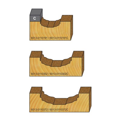 Κοπτικό εργαλείο Ρούτερ μορφής ΒΙΜΗΚΕ D=19 L=50 d=6.35 6013-0110191