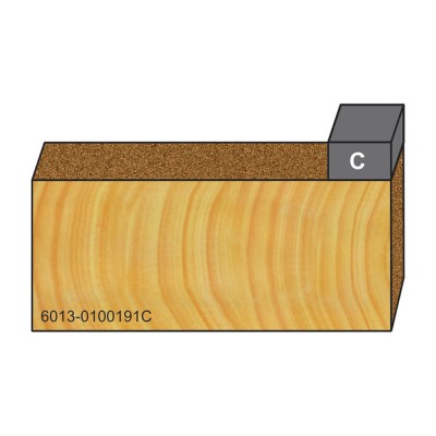 Κοπτικό εργαλείο Ρούτερ μορφής ΒΙΜΗΚΕ D=13 B=16 L=58 d=d6.35 6013-0120131-16C