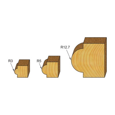 Κοπτικό εργαλείο Ρούτερ μορφής ΒΙΜΗΚΕ D=19 R=3 L=51 d=6.35 6014-0020031