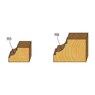 Κοπτικό εργαλείο Ρούτερ μορφής ΒΙΜΗΚΕ R=8 L=56 d=6.35 6014-0090081