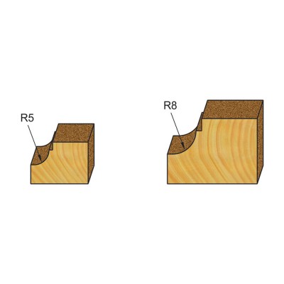 Κοπτικό εργαλείο Ρούτερ μορφής ΒΙΜΗΚΕ R=8 L=56 d=6.35 6014-0091081