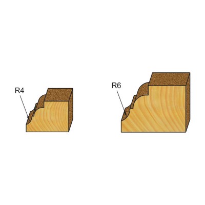 Κοπτικό εργαλείο Ρούτερ μορφής ΒΙΜΗΚΕ R=6 L=56 d=6.35 6014-0100061