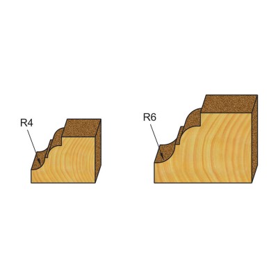 Κοπτικό εργαλείο Ρούτερ μορφής ΒΙΜΗΚΕ R=6 L=56 d=6.35 6014-0101061