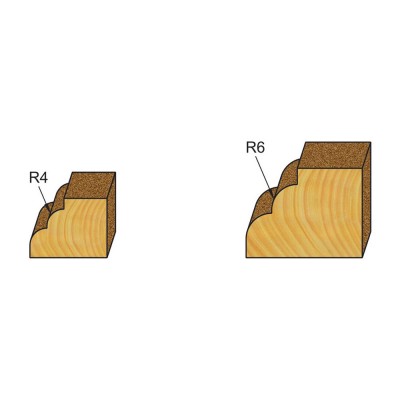 Κοπτικό εργαλείο Ρούτερ μορφής ΒΙΜΗΚΕ R=6 L=56 d=6.35 6014-0140061