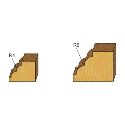 Κοπτικό εργαλείο Ρούτερ μορφής ΒΙΜΗΚΕ R=6 L=56 d=6.35 6014-0141061