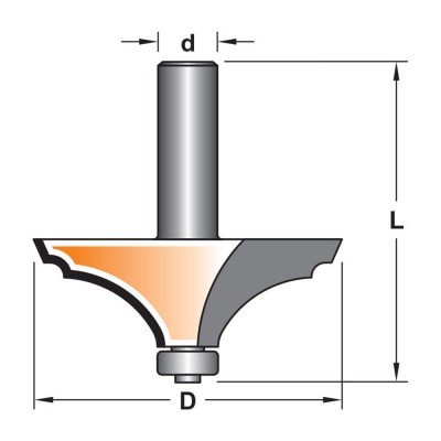 Κοπτικό εργαλείο Ρούτερ μορφής ΒΙΜΗΚΕ D=66 L=64 d=12.7 6014-0210663