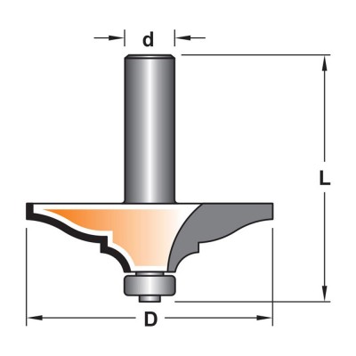Κοπτικό εργαλείο Ρούτερ μορφής ΒΙΜΗΚΕ D=63 L=64 d=12.7 6014-0230633