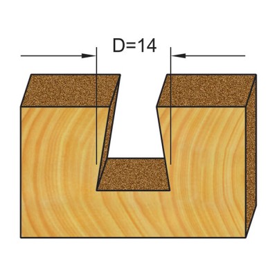 Κοπτικό εργαλείο Ρούτερ μορφής ΒΙΜΗΚΕ D=10 L=45 d=6 6015-002106