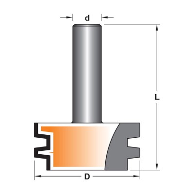 Κοπτικό εργαλείο Ρούτερ μορφής ΒΙΜΗΚΕ D=47 L=66 d=12.7 6015-0140473