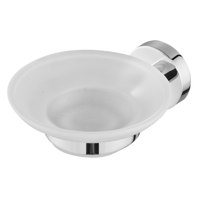 Σαπουνοθήκη με γυάλινο πιατάκι 11χ14χ5cm Bronze Art Fairmont MH08-10-10 Chrome