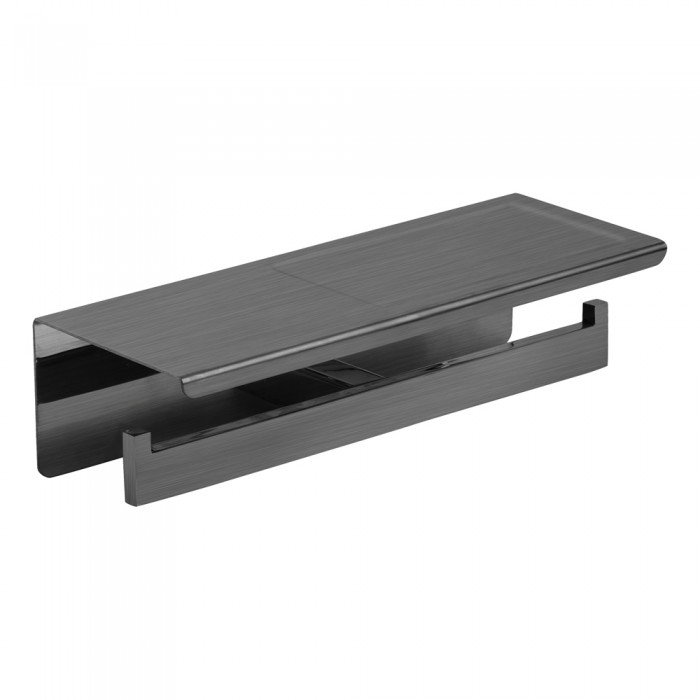 Διπλή χαρτοθήκη με ράφι Bronze Art σειρά Genesis 54V1-81 Graphite Mat